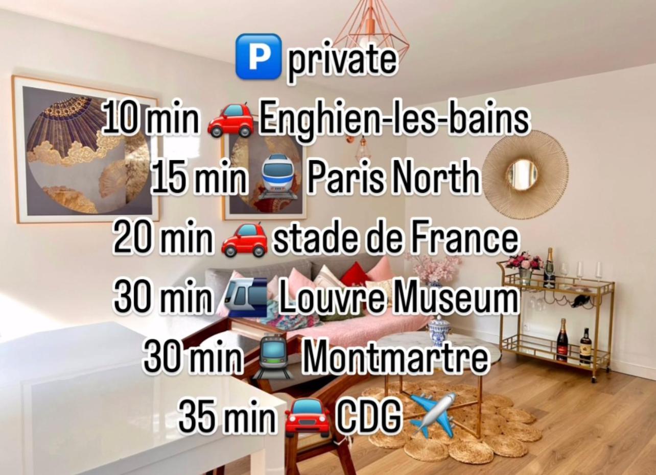 Apart 85 M2 Proche De Paris Stade De France Parking Free Groslay 외부 사진